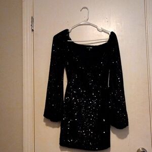Elegant Black Sequin Dress